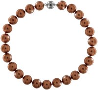 Perlmutt Kette Kupferrot 45cm ca.16mm Collier Halskette...