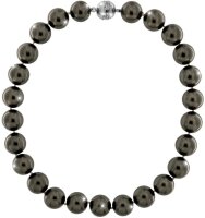 Perlmutt Kette Grau 45cm ca.16mm Collier Halskette...