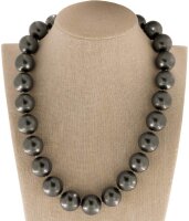 Perlmutt Kette Grau 45cm ca.16mm Collier Halskette...
