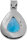 Blautopas Blue Topaz Anhänger in London Blue Sehr Groß 925 Silberfassung gesamt ca. 143 ct Augenrein