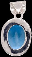 Blautopas Blue Topaz Anhänger in Sky Blue Sehr Groß 925 Silberfassung gesamt ca. 34 Gramm 169ct Augenrein