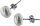 Damen Ohrstecker Ohrringe aus weißen Button-Shape Süsswasser Zuchtperlen Stecker aus 925 Sterling Silber Stecker Perlengröße 8-8.5mm