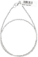 Weisser Topas Kette 45cm ca.1-2mm facettiert 925 Silber...