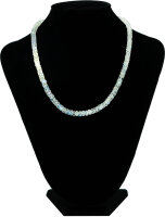 Weißer Mondstein Hals-Kette 45cm ca. 6mm facettiert...