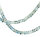 Weißer Mondstein Hals-Kette 45cm ca. 6mm facettiert 925 Silber Karabiner-Verschluß Punziert Perlenzentrum Stelyna
