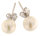 Damen Ohrstecker Ohrringe aus Runden, weißen Süsswasser Zuchtperlen Stecker aus 925 Sterling Silber Stecker Perlengröße 6.5-7mm