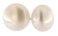 Damen Ohrstecker Ohrringe aus weißen Button-Shape...