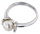 Damen Ring Perlenring 1 Perle ca. 6-7mm weiß, handgearbeitet, versilbert, rhodiniert P225 Größe US 7 Standard 55  GY015