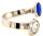 Silber Ring mit 2 Swarovski Crystal 1*Majestic Blue Blau 1*Crystal Clear 925 Silberfassung größe änderbar gesamt ca. 3,4 Gramm 17 ct handgearbeitet, rhodiniert, handgemacht in Italien AT0578MBC