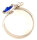 Silber Ring mit 2 Swarovski Crystal 1*Majestic Blue Blau 1*Crystal Clear 925 Silberfassung größe änderbar gesamt ca. 3,4 Gramm 17 ct handgearbeitet, rhodiniert, handgemacht in Italien AT0578MBC