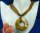 Kupfer farbenes Zucht-Perlenkette Collier 3-reihig NEU