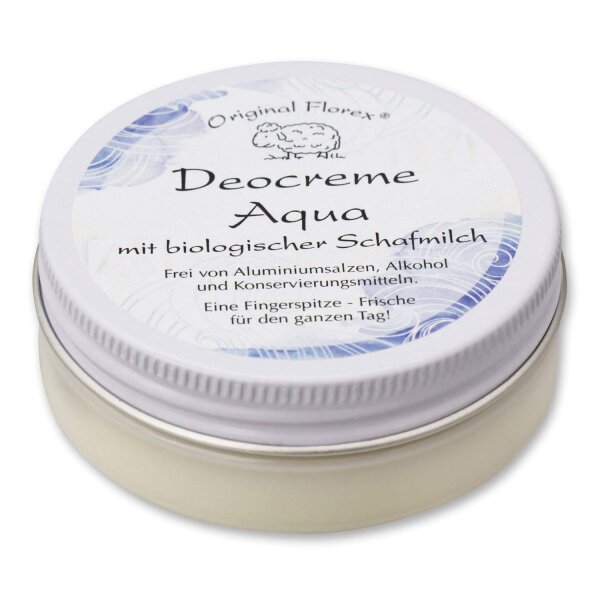 Florex Deocreme Aqua mit biologischer Schafmilch ohne Aluminiumsalze Alkohol Konservierungsstoffe 40ml