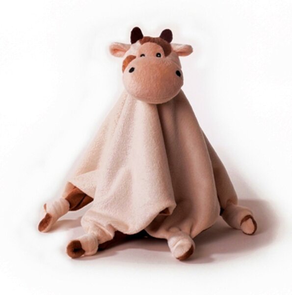 Inware 7944 Schnuffeltuch Kuh braun Schmusetuch Kuscheltuch Babytuch Spucktuch