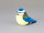Teddys Rothenburg Kösen, Blaumeise, 14 cm, sitzend, gelb/blau, Stoffblaumeise, Plüschvogel 5680