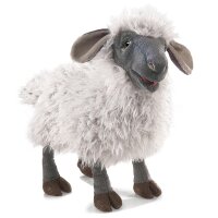 Folkmanis 3058 Handpuppe, Grau – weiß...