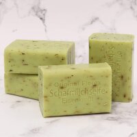 Schafmilchseife eckig 4x100g, Eisenkraut verpackt in Cello 8531E-4-C