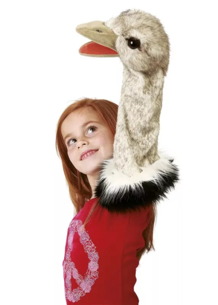 Folkmanis 2872 Vogel Strauß für die Puppenbühne / Ostrich Stage Puppet
