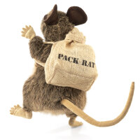 Folkmanis Pack Rat Hand Puppet Ratte, sammelt gern / Pack...