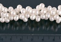 Echte Zucht-Perlen-Kette+Armband Set P043 weiß 3-reihig Perlen-Collier