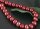 P057  Echter-Perlen-Strang Zuchtperlen offen Rot Burgundy 7-8mm ca.39 cm NEU