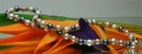 3-er Zucht-Perlenset 3-farbig 6mm Armband Kette Ohrring lachs violett weiss ST01