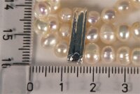 3-reihiges Zuchtperlen Armband Weiß mit Strass-Steinen