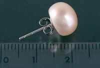 Zucht-Perlen Ohrstecker Feinste Lüster 925 Silber Stecker ca. 10mm Rose P045
