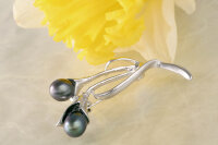 Exquisite Brosche P305 Blume mit 2...