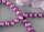 P394 Echter Süßwasser-Perlen-Strang barock 8-9mm 40cm lang offen Pink metallic