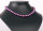 P394 Echter Süßwasser-Perlen-Strang barock 8-9mm 40cm lang offen Pink metallic