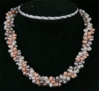 Collier Set Kette 45cm+Armband 3-Farbig Rainbow Top...