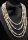 Echte Zucht-Perlenkette P268 weiß/silber/gold extralang ca.250cm irregular NEU