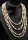 Echte Zucht-Perlenkette P268 weiß/silber/gold extralang ca.250cm irregular NEU