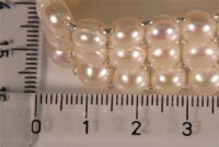 3-reihiges Zuchtperlen Armband Weiß NEU