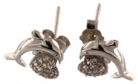 Ohrstecker Delphin Silber  - 925 Sterling Silber - mit...